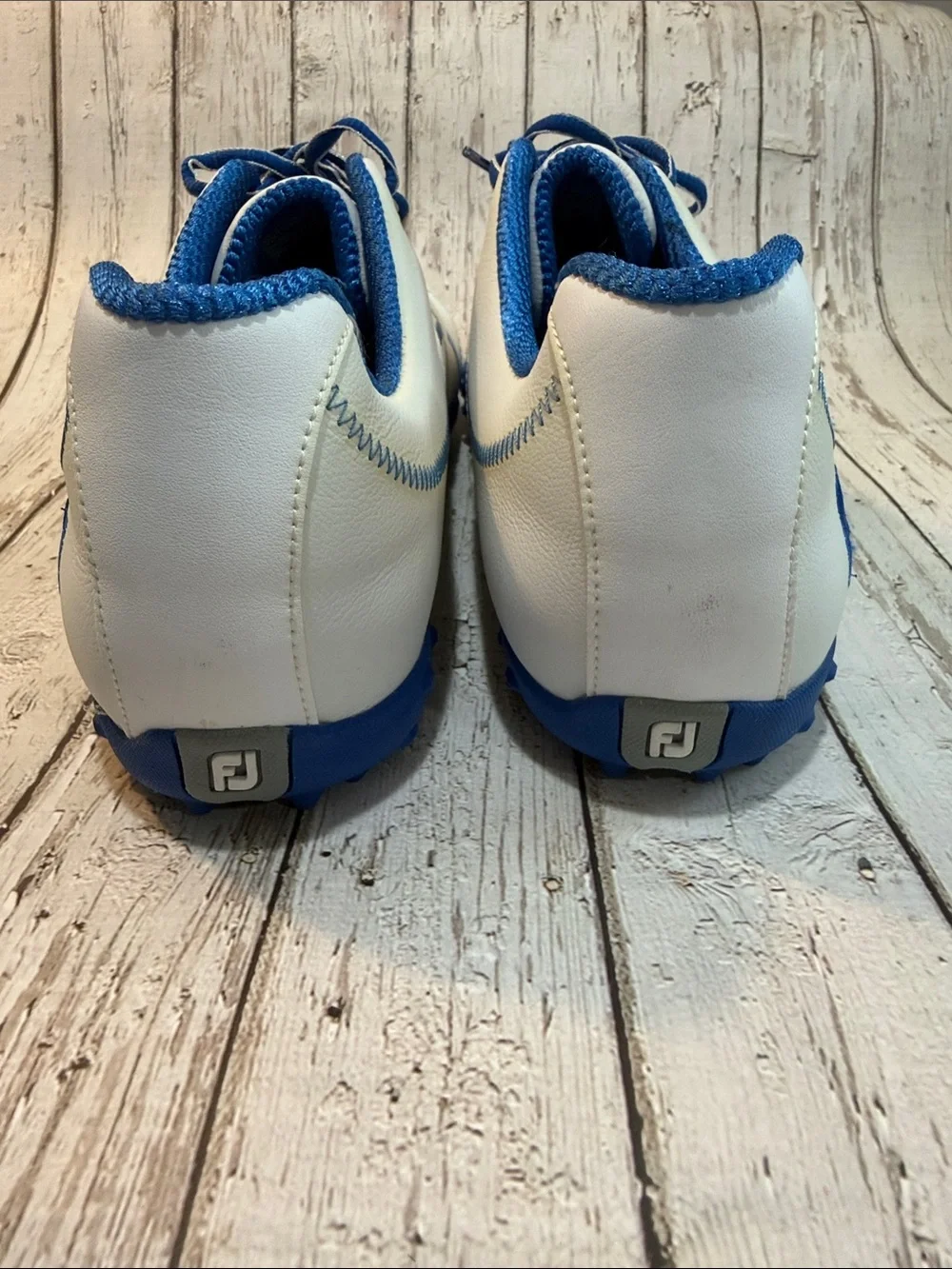 FootJoy White and Blue Men’s Athletic Golf Shoe Sz 15